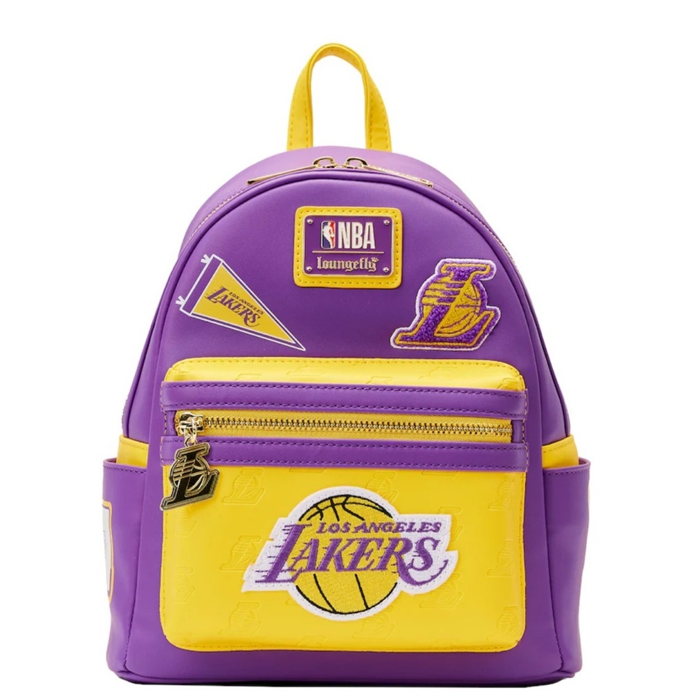 Loungefly Los Angeles Lakers patches mini backpack